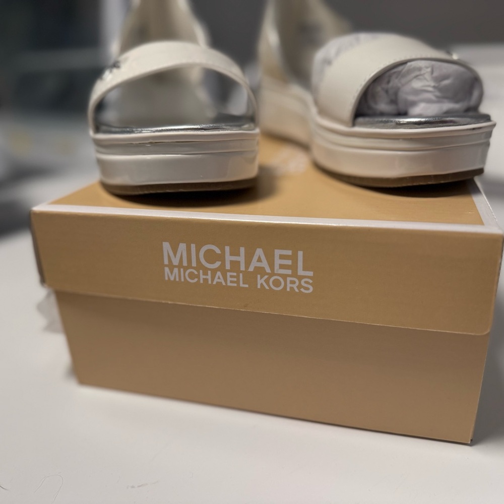 Michael Kors Cream Platform Sandals